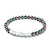 Arc-en-ciel Blanc | Licorne Argent | Bracelet d'expression en verre de sirène